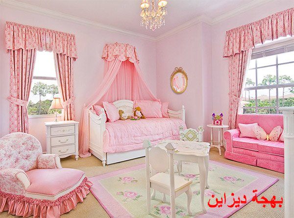 غرفة نوم اطفال روز جميلة و رائعة