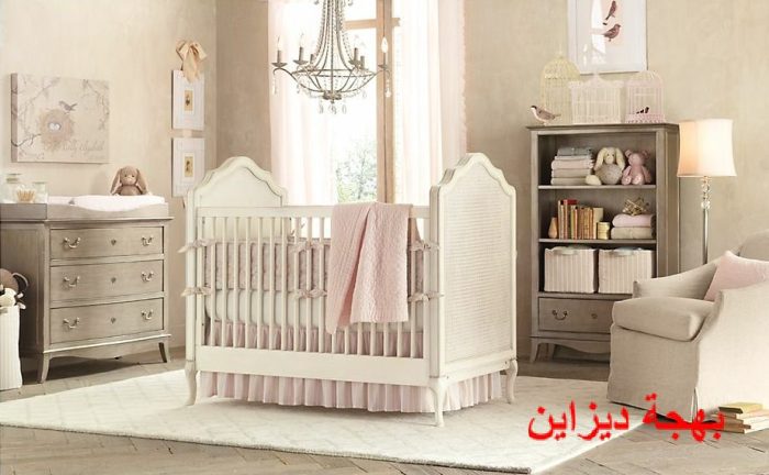 غرفة نوم للاطفال الرضع بسرير صغير ارضي