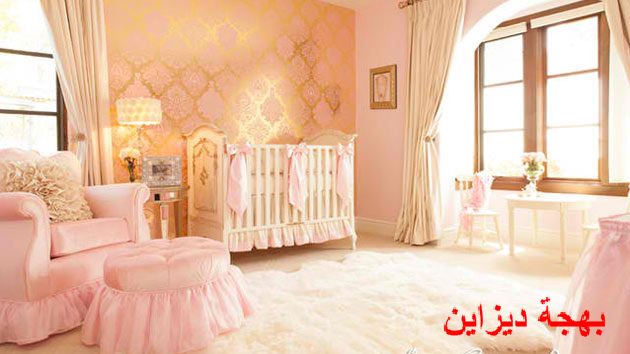 غرفة نوم للبنات الرضع حلوة جداً