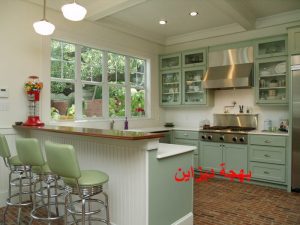 مطبخ الوميتال مينت جرين شيك جدا