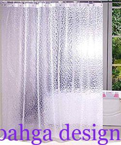 ستارة حمام بلاستيك شفافة سادة