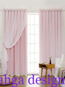 ستارة طبقتين باللون الروز و الابيض جميلة جدا