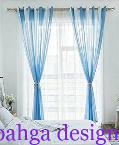 ستارة طبقتين شيفون باللون الابيض و اللبنى جميلة جدا