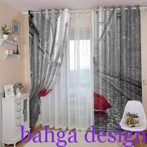 ستارة من طبقتين رصاصي مع احمر