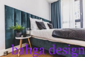 Cozy bedroom with comfortable bed in modern studio apartment. Interior design