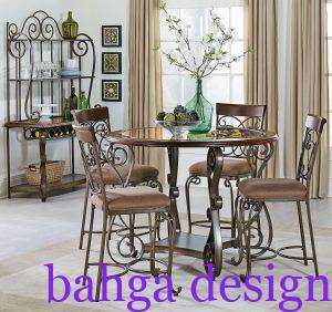 سفرة حديد مودرن باللون البني رائعه و فخمه جداً