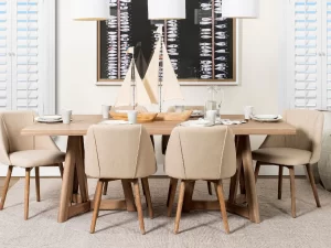 سفرة خشب زان بيج رائعه و شيك