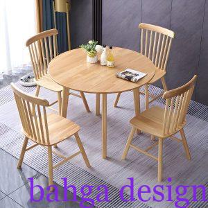 سفرة خشب صغيره 4 كراسي بتصميم راقي جداً