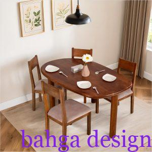 سفرة خشب صغيره 4 كراسي جميلة جداً