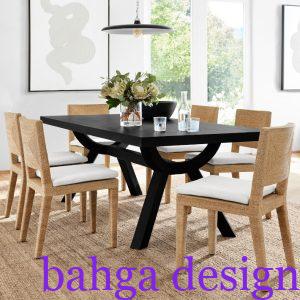 سفرة خشب مودرن 6 كراسي في منتهي الشياكه