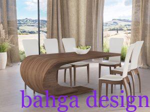 سفرة خشب مودرن مع 6 كراسي باللون الابيض بشكل جديد وفخم جداً