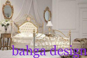 غرف نوم حديد ذهبي