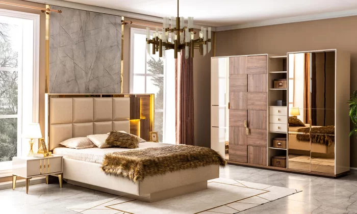 غرف نوم كاملة مودرن خشب غاية في الجمال