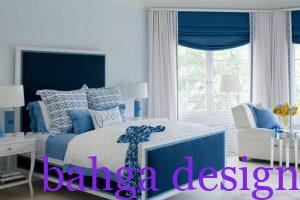 غرفة ازرق و ابيض انيقة و رائعة