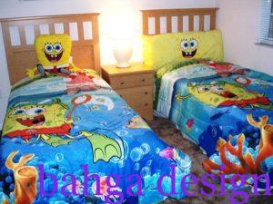 غرفة اطفال بسريرين سبونج بوب