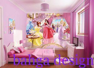 غرفة اطفال بنات رسومات بشكل اميرات