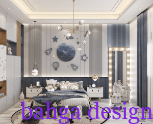 غرفة اطفال رصاصي في ازرق اكثر من روعة