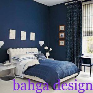 غرفة نوم ازرق غامق روعة