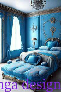 غرفة نوم ازرق فاتح شيك جدا و رائعة