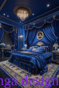 غرفة نوم ازرق للمتزوجين 2025