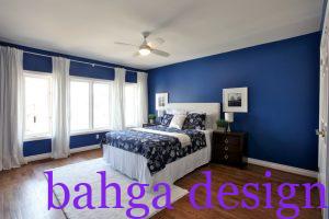 غرفة نوم ازرق مع ابيض