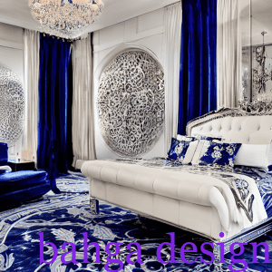 غرفة نوم ازرق مع ابيض جميلة جدا