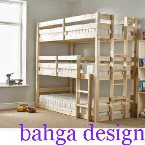 غرفة نوم اطفال 3 طوابق من الخشب