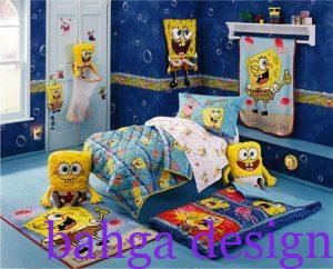غرفة نوم اطفال بتصميم رائع سبونج بوب