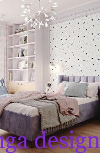 غرفة نوم اطفال رصاصي في كشمير بسيطة و هادئة