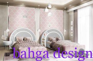 غرفة نوم اطفال رصاصي في كشمير من سريرين روعة