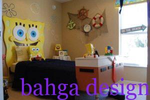 غرفة نوم اطفال علي شكل سبونج بوب