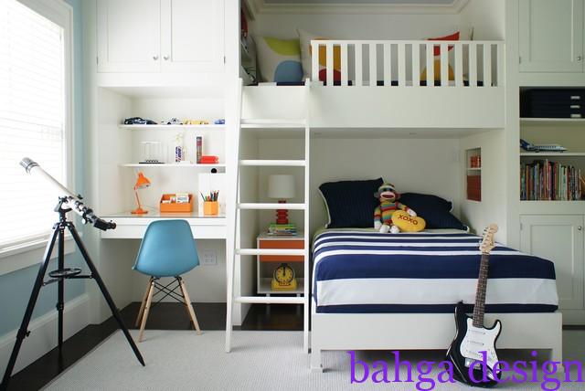 غرفة نوم اطفال عملية بسيطة تناسب المساحات الصغيرة