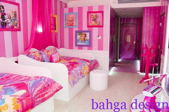 غرفة نوم اطفال فوشيا جميلة تناسب البنات