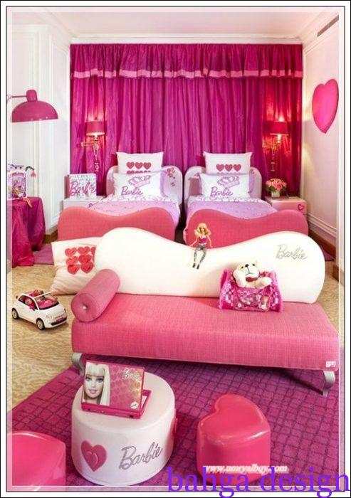 غرفة نوم اطفال فوشيا مودرن جميلة