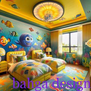 غرفة نوم اطفال مودرن رسومات اكثر من روعة