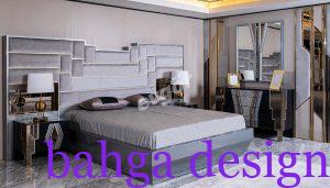 غرفة نوم حلوة للعرسان باللون الرمادى رائعة