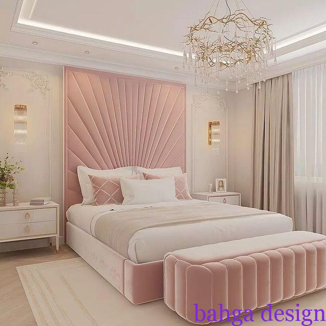غرفة نوم حلوة مودرن باللون الكشمير