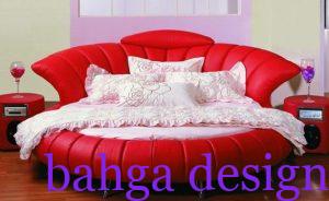 غرفة نوم دائرية باللون الاحمر بشكل رائع