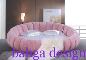 غرفة نوم دائرية باللون الروز روعة