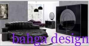 غرفة نوم دائرية كاملة باللون الاسود رائعة