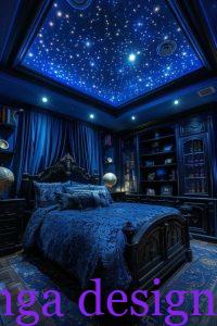 غرفة نوم زرقاء للمتزوجين رائعة و جميلة