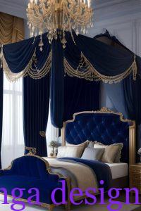 غرفة نوم زرقاء للمتزوجين في منتهى الشياكة و الروعة