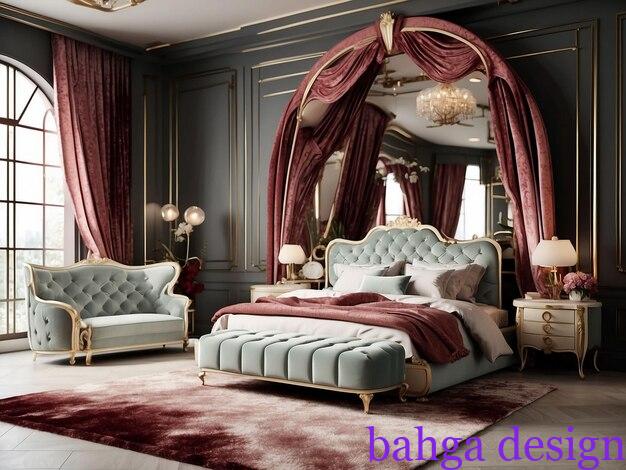 غرفة نوم فخمة مودرن للعرسان جميلة جدا