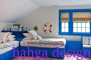 غرفة نوم لطفلين ذكور باللون الازرق