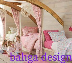 غرفة نوم للاطفال البنات من 3 سراير جميلة جدا