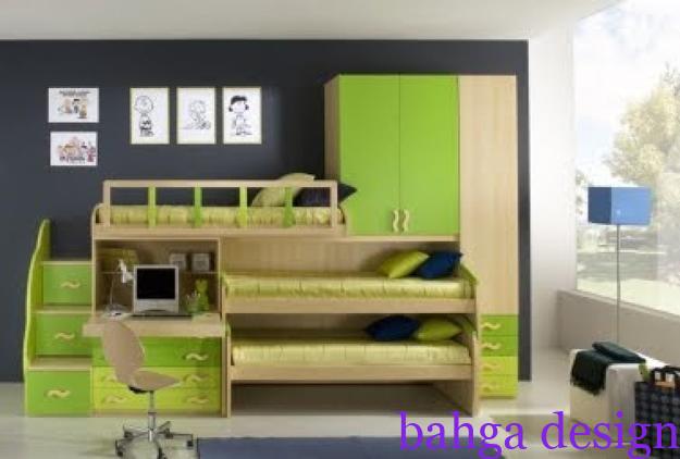 غرفة نوم للاطفال ثلاثية بشكل جميل