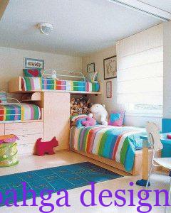 غرفة نوم للاطفال ثلاثية خشب