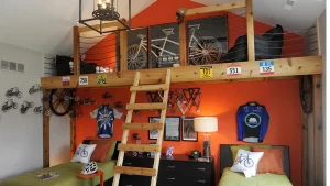 غرفة نوم للاطفال ثلاثية للاولاد رائعة