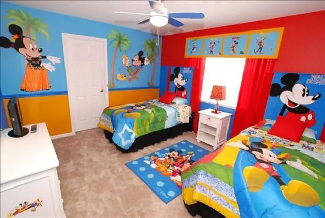 غرفة نوم للاطفال علي شكل ميكى ماوس شيك جدا (2)