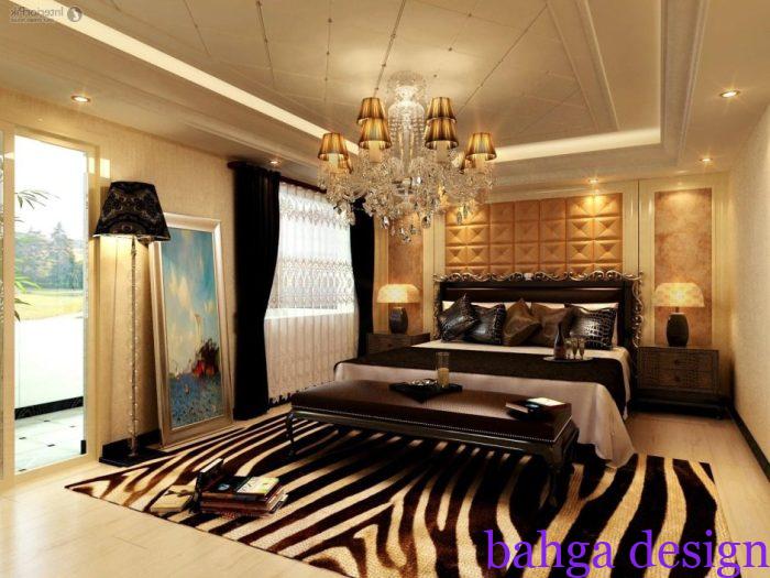 غرفةة نوم فخمة للعرسان 2024 باللون الاسود رائعة